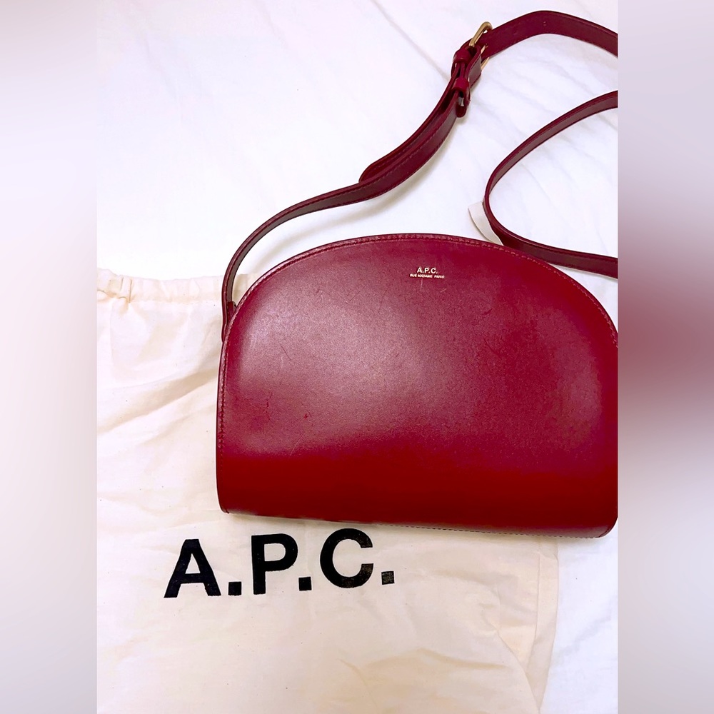 A.P.C. Demi Lune Leather crossbody bag